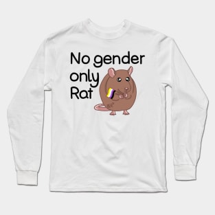 No Gender Only Rat Nonbinary Pride Long Sleeve T-Shirt